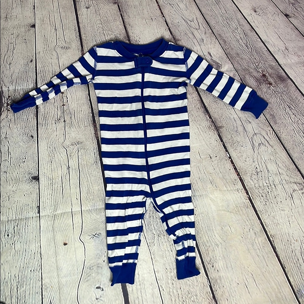 Hanna Andersson Striped Sleeper with zipper